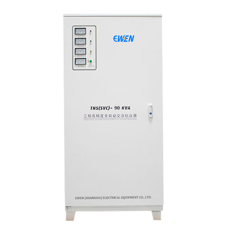 90KVA 3相電圧安定器 レーザー切断機械のためのセルボモーター技術付き自動電圧調節器
